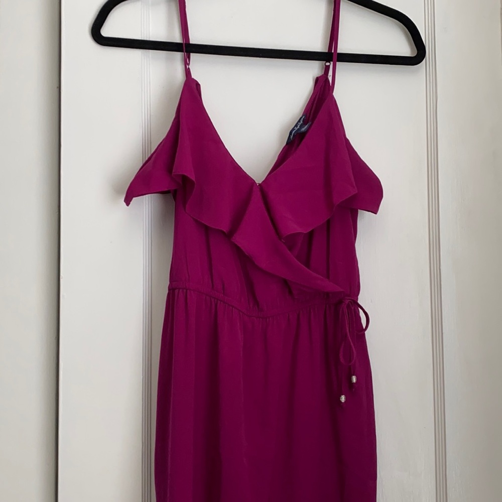 American Eagle fuschia ruffle sundress, size small